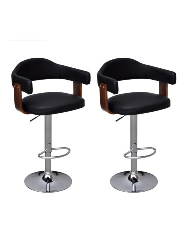 Sonata H Бар табуретки, 2 бр, извито дърво