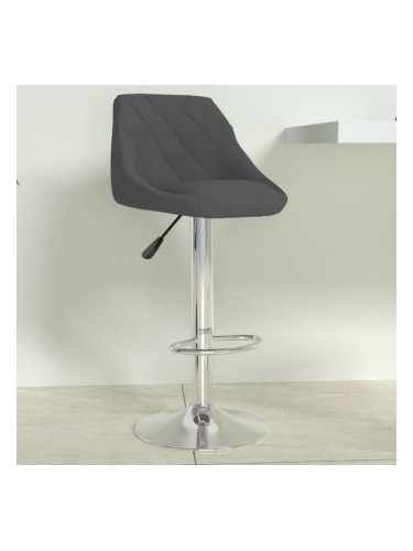 Sonata H Бар табуретка, тъмносива, кадифе