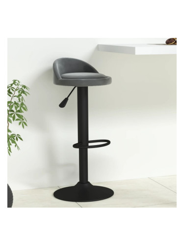 Sonata H Бар табуретка, тъмносива, кадифе