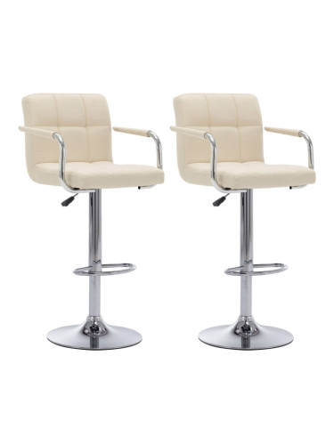 Sonata H Бар столове, 2 бр, кремави, текстил