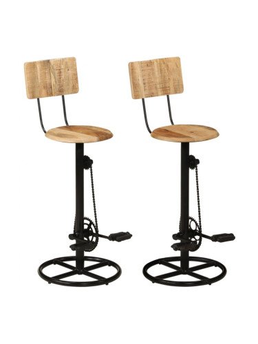 Sonata H Бар табуретки, 2 бр, мангово дърво масив