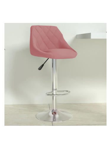 Sonata H Бар табуретка, розова, кадифе