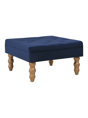 Sonata H Табуретка, тъмносиня, 60x60x36 см, кадифе