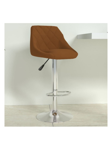 Sonata H Бар табуретка, кафява, кадифе