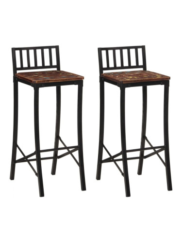 Sonata H Бар столове, 2 бр, масивна регенерирана дървесина