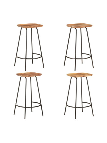 Sonata H Бар табуретки, 4 бр, акациево дърво масив
