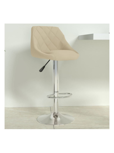 Sonata H Бар табуретка, кремава, кадифе