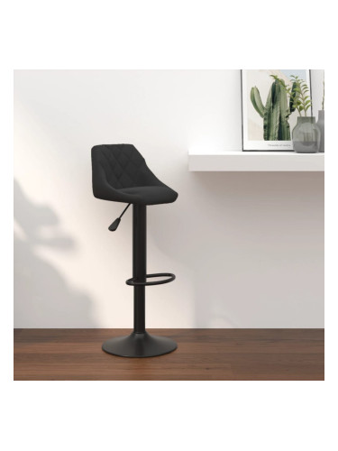 Sonata H Бар табуретка, черна, кадифе