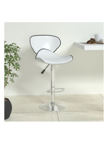 Sonata H Бар табуретка, бяла, изкуствена кожа