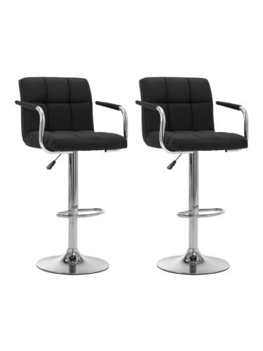 Sonata H Бар столове, 2 бр, черни, текстил