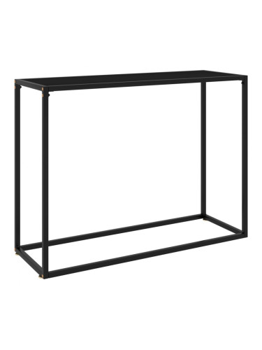 Sonata H Конзолна маса, черна, 100x35x75 cм, закалено стъкло