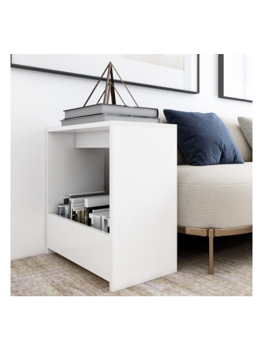 Sonata H Помощна маса, бяла, 50x26x50 см, инженерно дърво