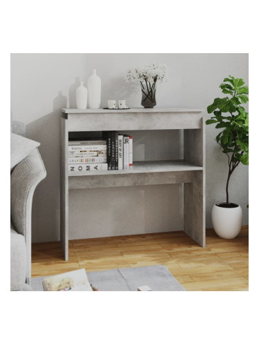 Sonata H Конзолна маса, бетонно сива, 80x30x80 см, инженерно дърво
