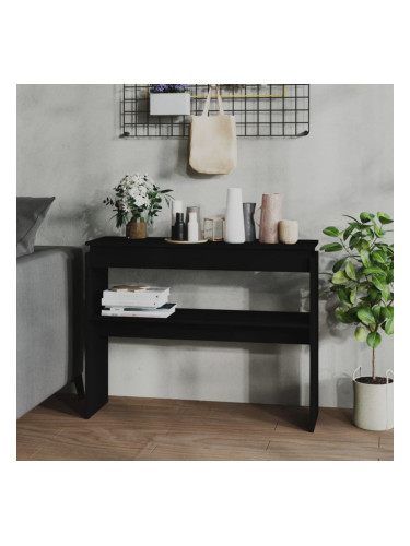 Sonata H Конзолна маса, черна, 102x30x80 см, инженерно дърво