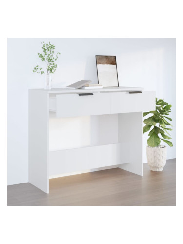 Sonata H Конзолна маса, бяла, 90x36x75 см, инженерно дърво