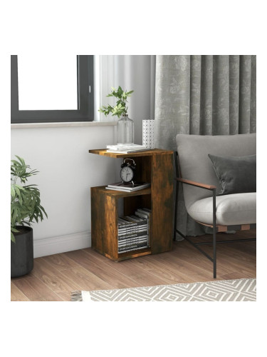 Sonata H Странична маса, опушен дъб, 36x30x56 см, инженерно дърво