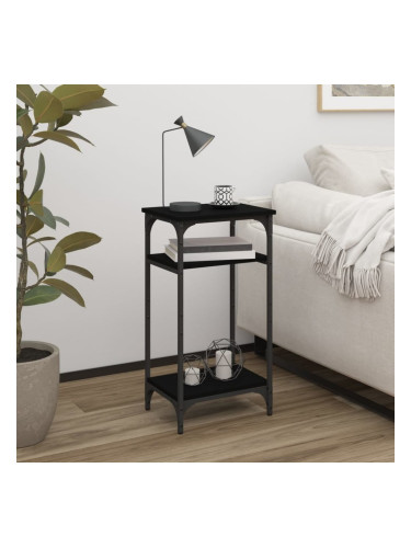 Sonata H Странична маса, черна, 40x30x75 см, инженерно дърво