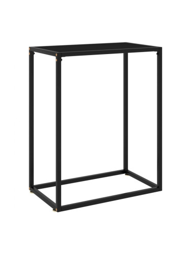 Sonata H Конзолна маса, черна, 60x35x75 cм, закалено стъкло