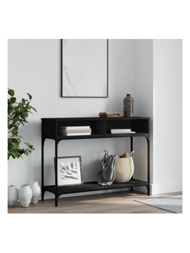 Sonata H Конзолна маса, черна, 100x30,5x75 см, инженерно дърво