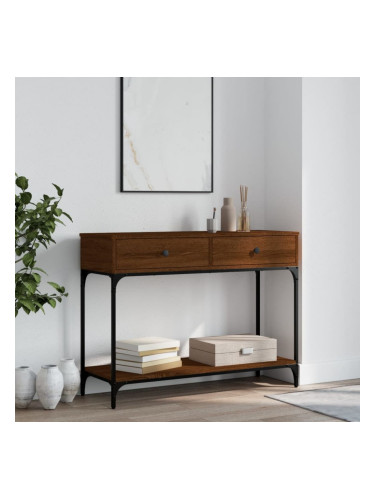 Sonata H Конзолна маса, кафяв дъб, 100x34,5x75 см, инженерно дърво