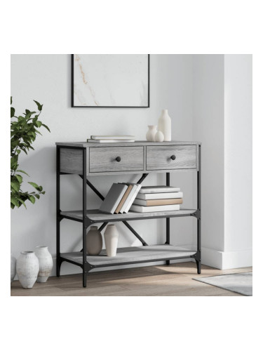 Sonata H Конзолна маса, сив сонома, 75x34,5x75 см, инженерно дърво