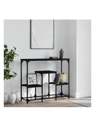 Sonata H Конзолна маса, черна, 89,5x28x76 см, инженерно дърво