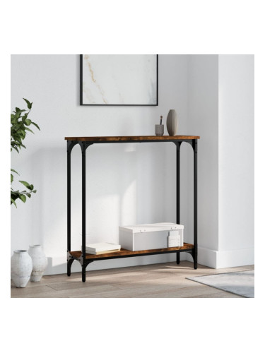 Sonata H Конзолна маса, опушен дъб, 75x22,5x75 см, инженерно дърво