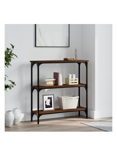 Sonata H Конзолна маса, кафяв дъб, 75x22,5x75 см, инженерно дърво