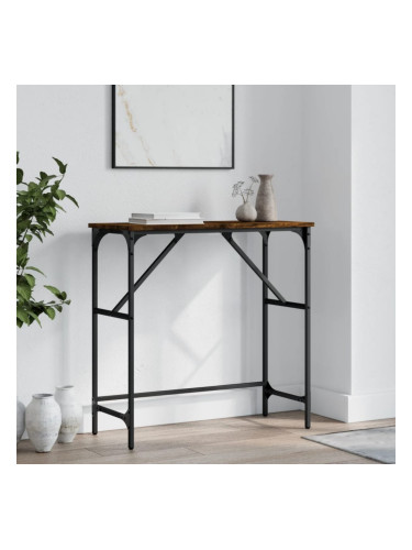 Sonata H Конзолна маса, опушен дъб, 75x32x75 см, инженерно дърво