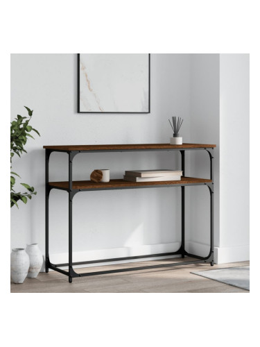 Sonata H Конзолна маса, кафяв дъб, 100x35,5x75 см, инженерно дърво