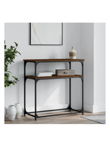 Sonata H Конзолна маса, кафяв дъб, 75x35,5x75 см, инженерно дърво