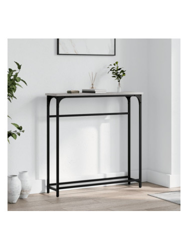 Sonata H Конзолна маса, сив сонома, 75x19,5x75 см, инженерно дърво