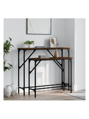 Sonata H Конзолни маси, 2 бр, кафяв дъб, инженерно дърво