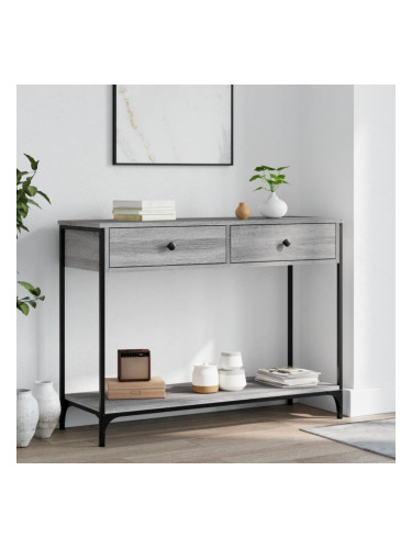 Sonata H Конзолна маса, сив сонома, 100x34,5x75 см, инженерно дърво