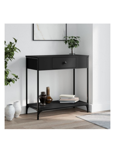 Sonata H Конзолна маса, черна, 75x34,5x75 см, инженерно дърво