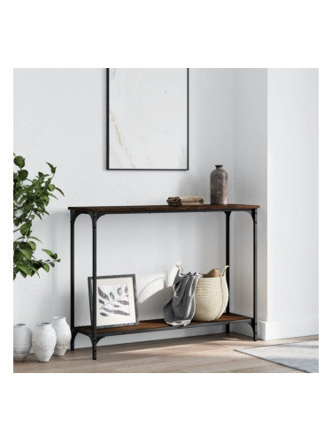 Sonata H Конзолна маса, кафяв дъб, 101x30,5x75 см, инженерно дърво