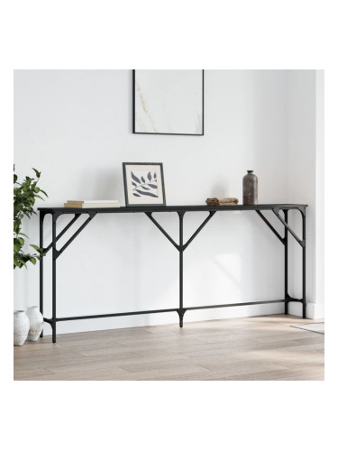 Sonata H Конзолна маса, черна, 180x23x75 см, инженерно дърво