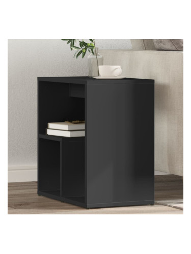 Sonata H Странична маса, черна, 50x30x50 см, инженерно дърво