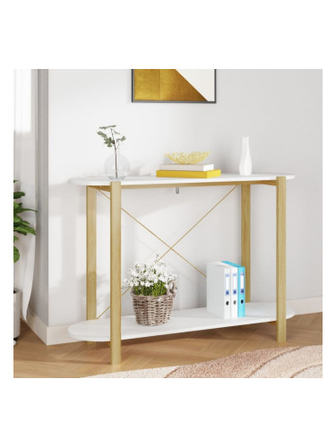 Sonata H Конзолна маса, бяла, 110x38x75 см, инженерно дърво