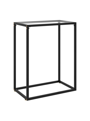 Sonata H Конзолна маса, прозрачна, 60x35x75 cм, закалено стъкло