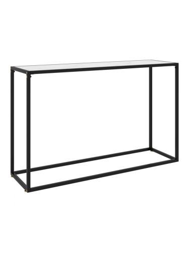 Sonata H Конзолна маса, бяла, 120x35x75 cм, закалено стъкло