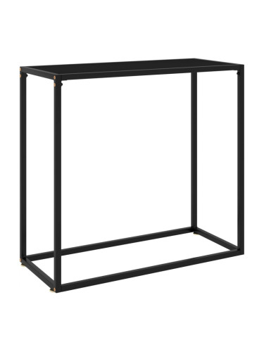 Sonata H Конзолна маса, черна, 80x35x75 cм, закалено стъкло