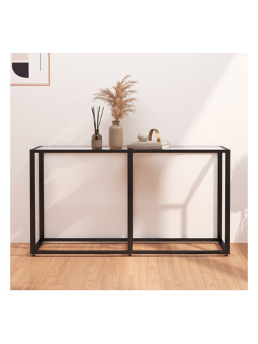 Sonata H Конзолна маса, прозрачна, 140x35x75,5 cм, закалено стъкло