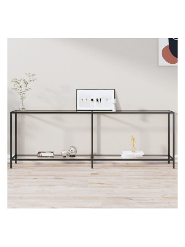 Sonata H Конзолна маса, прозрачна, 220x35x75,5 cм, закалено стъкло