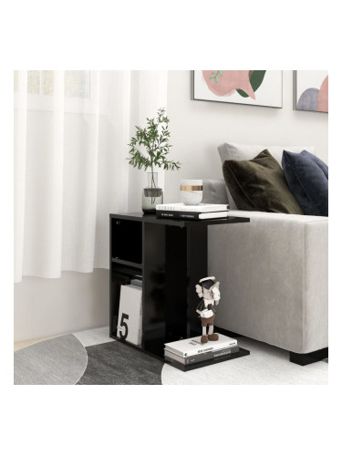 Sonata H Странична маса, черна, 50x30x50 см, инженерно дърво