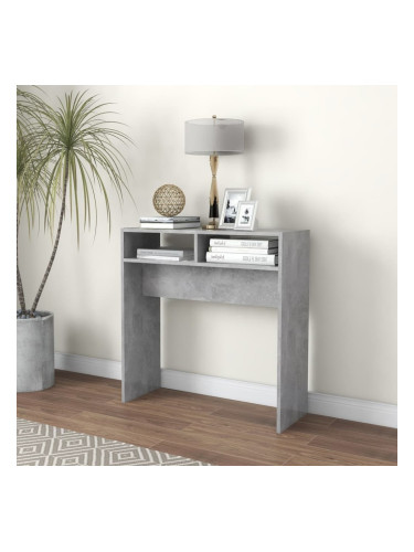 Sonata H Конзолна маса, бетонно сив, 78x30x80 см, инженерно дърво