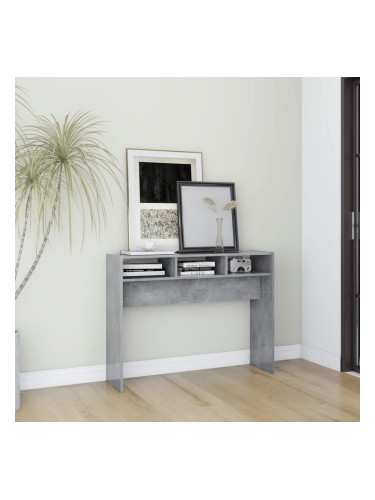 Sonata H Конзолна маса, бетонно сива, 105x30x80 см, инженерно дърво