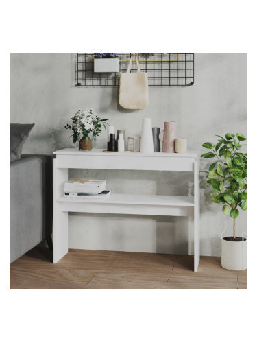 Sonata H Конзолна маса, бяла, 102x30x80 см, инженерно дърво