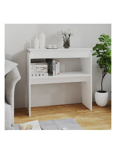 Sonata H Конзолна маса, бяла, 80x30x80 см, инженерно дърво