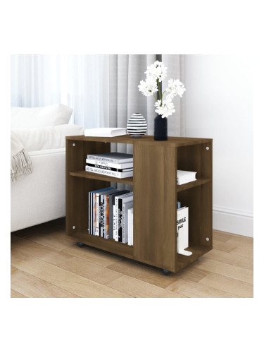 Sonata H Странична маса, кафяв дъб, 70x35x55 см, инженерно дърво